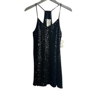 Pearl by Georgina Chapman Black Sequin Dress NEW